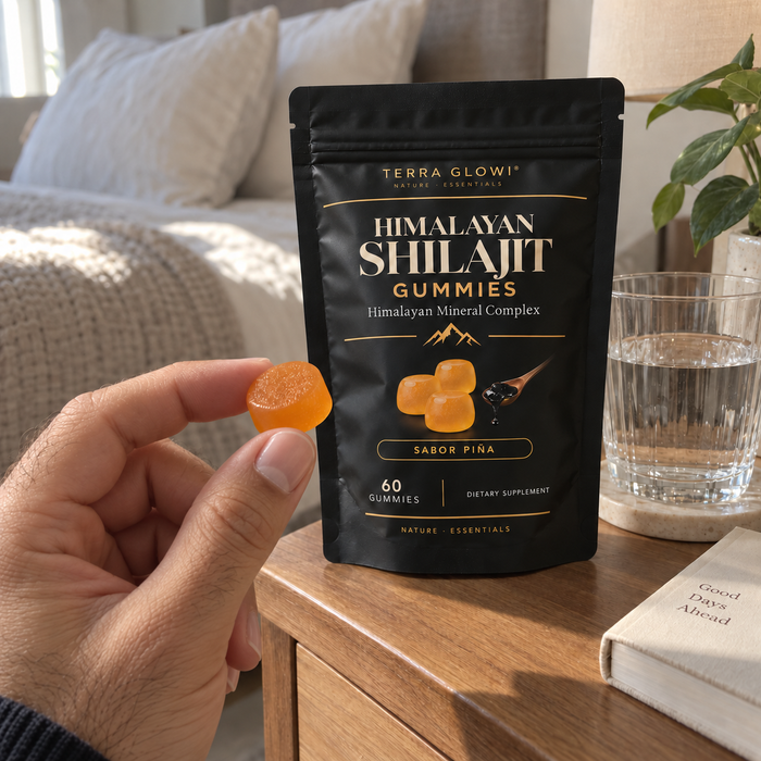 Shilajit en gomitas, listo para tu rutina.